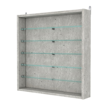 Витрина настенная №1-5ГУ, Метрополитан Грей