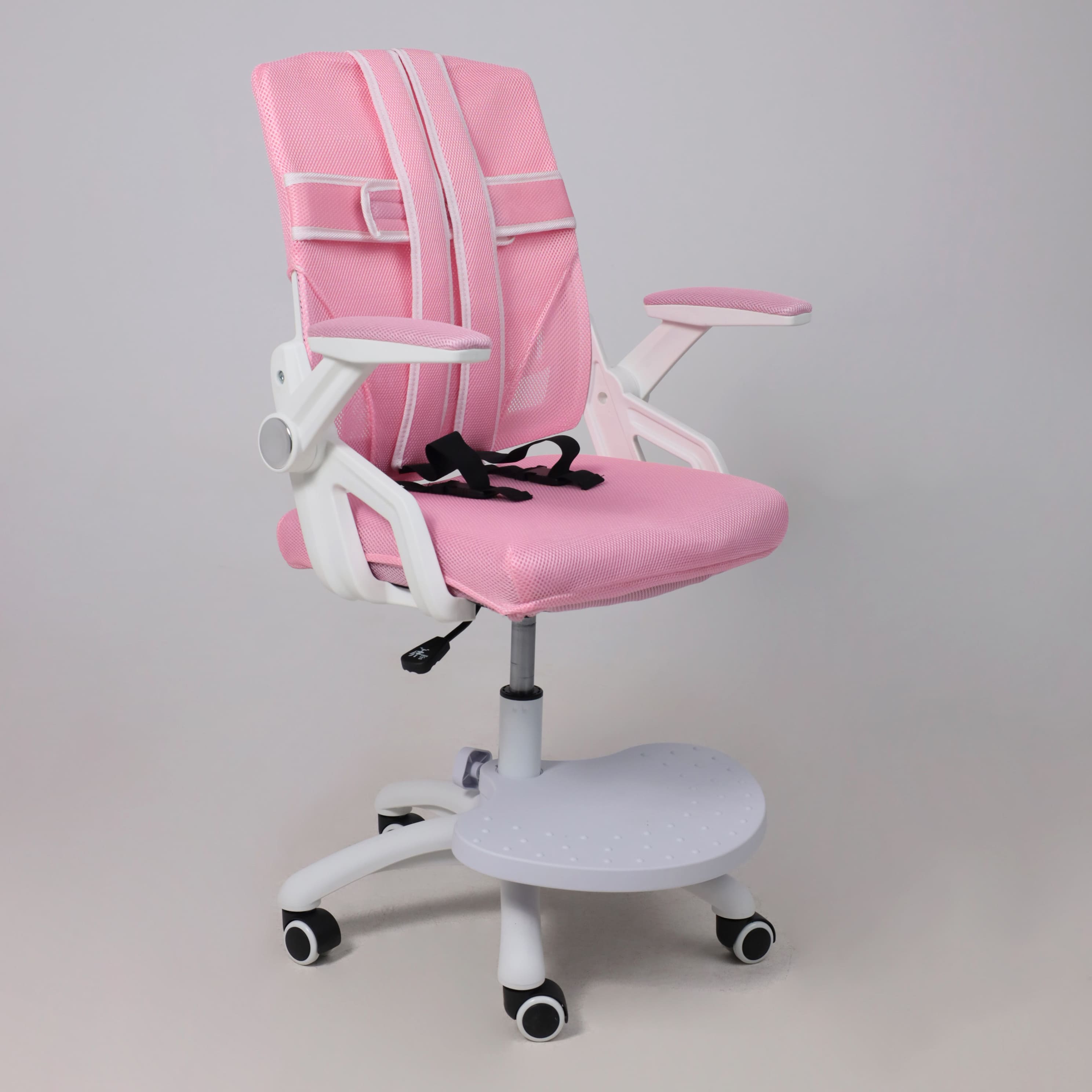 Кресло поворотное Moon, розовый, сетка