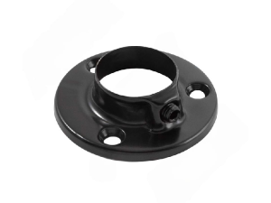 Штангодержатель круглый с фиксатором для трубы 25мм, L, стальной, штампованный, черный