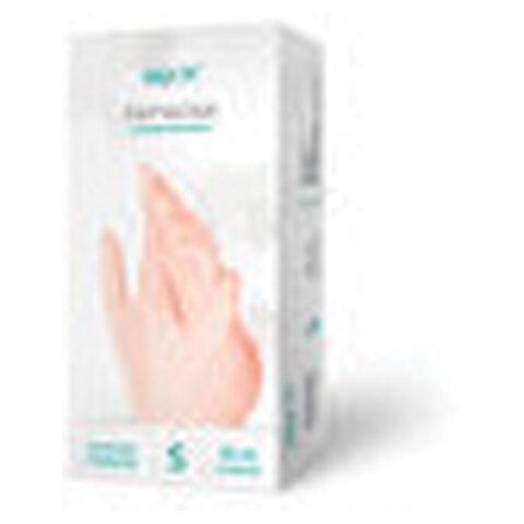 Перчатки виниловые смотровые 50 пар (100 штук), размер S (малый), прозрачные SAF&TY, ЧЗ