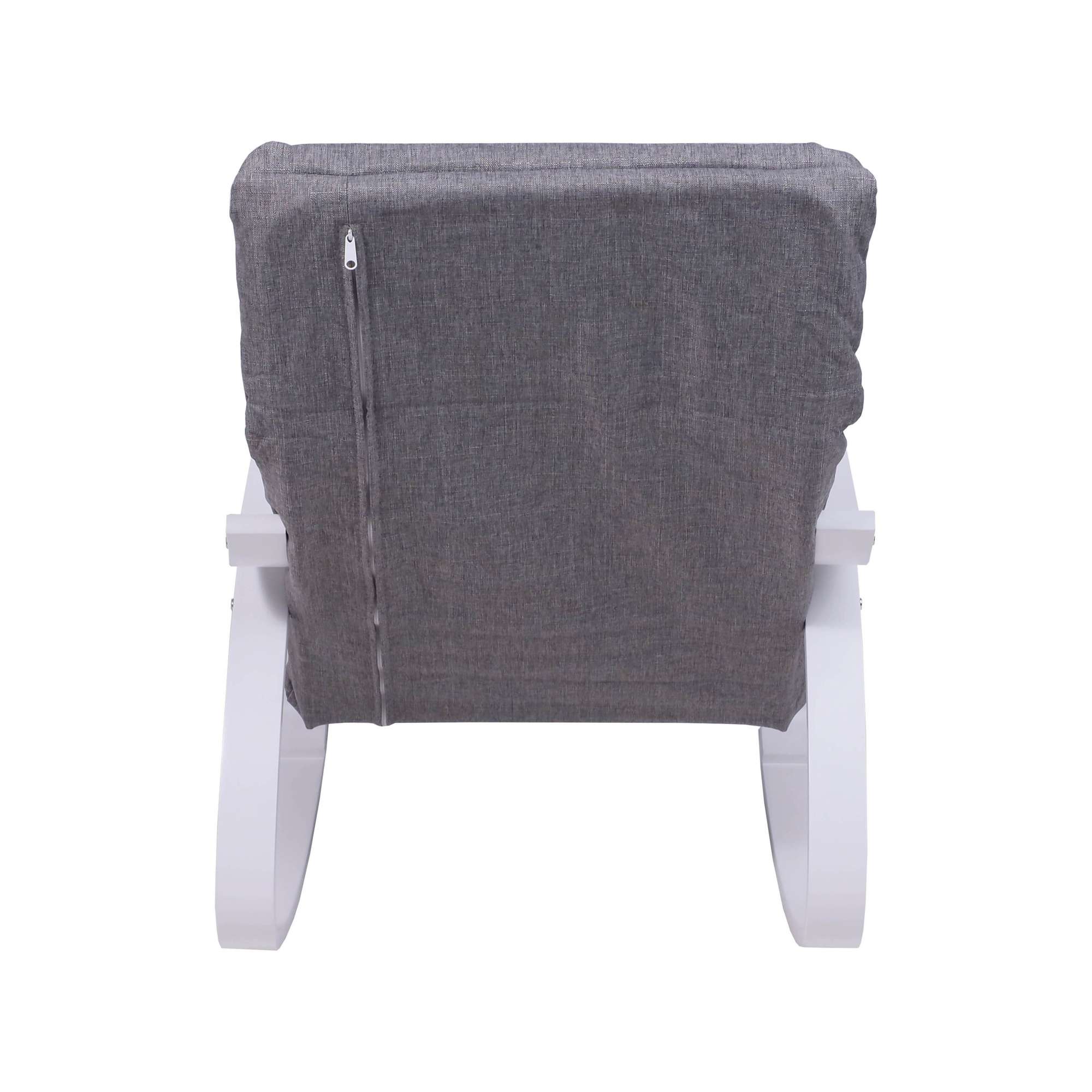 Кресло-качалка SMART, ткань, серый/белый