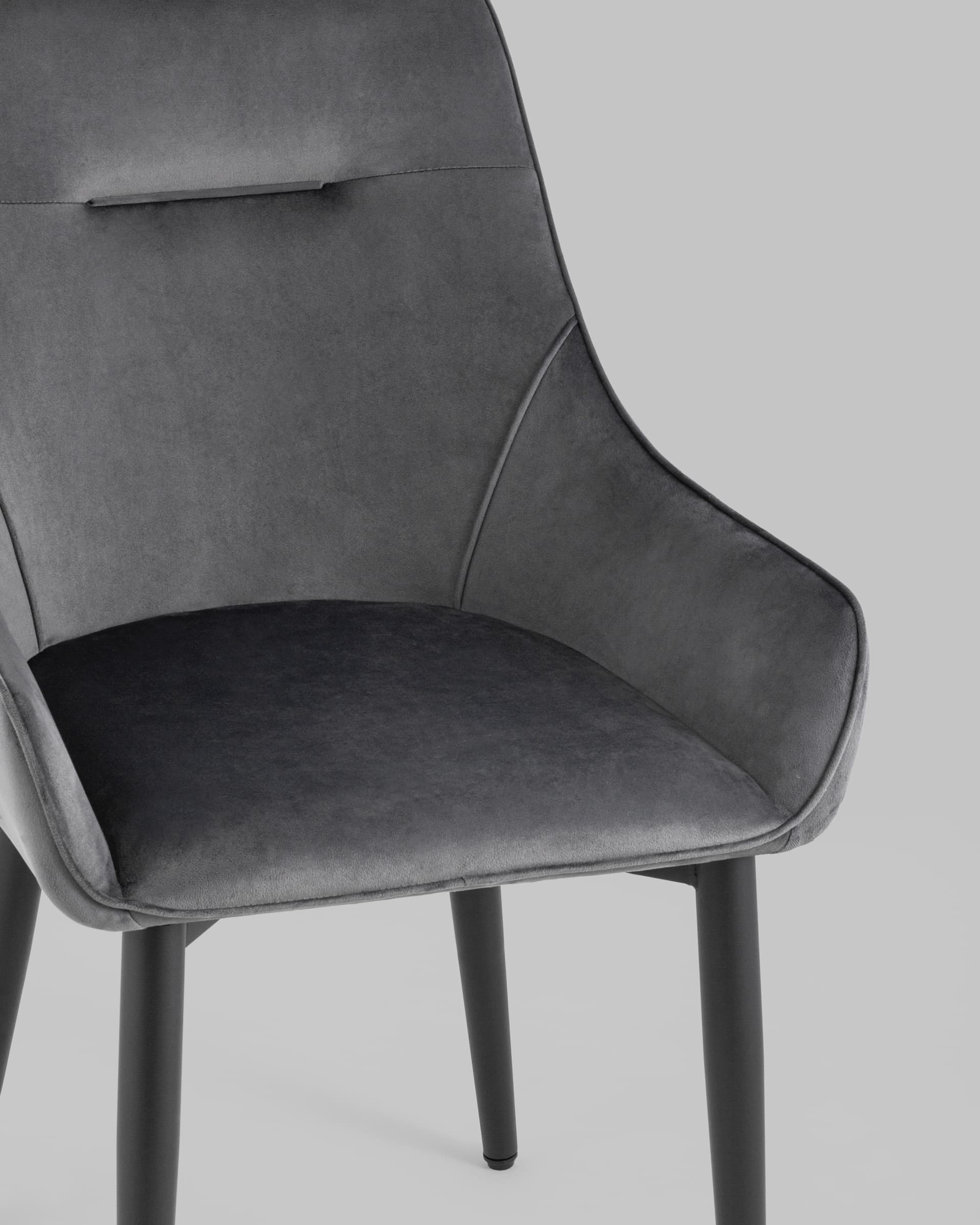 Стул Диана велюр серый 4 шт