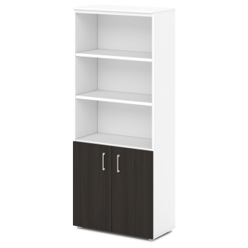 Шкаф для документов полузакрытый S-604 Сентида - Sentida (Восприятие) цвет Дуб Честерфилд и Белый