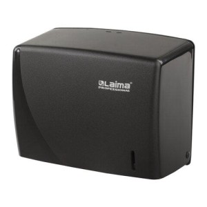 Диспенсер для полотенец LAIMA PROFESSIONAL ORIGINAL (Система H3), V-сложения, черный, ABS, 605762