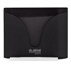 Диспенсер для полотенец EXTRA LAIMA PROFESSIONAL, (Система H2), Z-сложения, черный, ABS-пластик, 609473