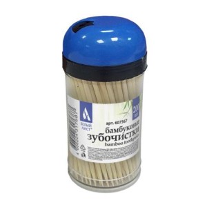 Зубочистки бамбуковые 200 штук в диспенсере, WELDAY (ВЭЛДЭЙ), 607567