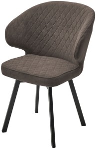 Стул ХИЛТОН 360 град., цвет B29 Шоколадный, велюр / черный каркас