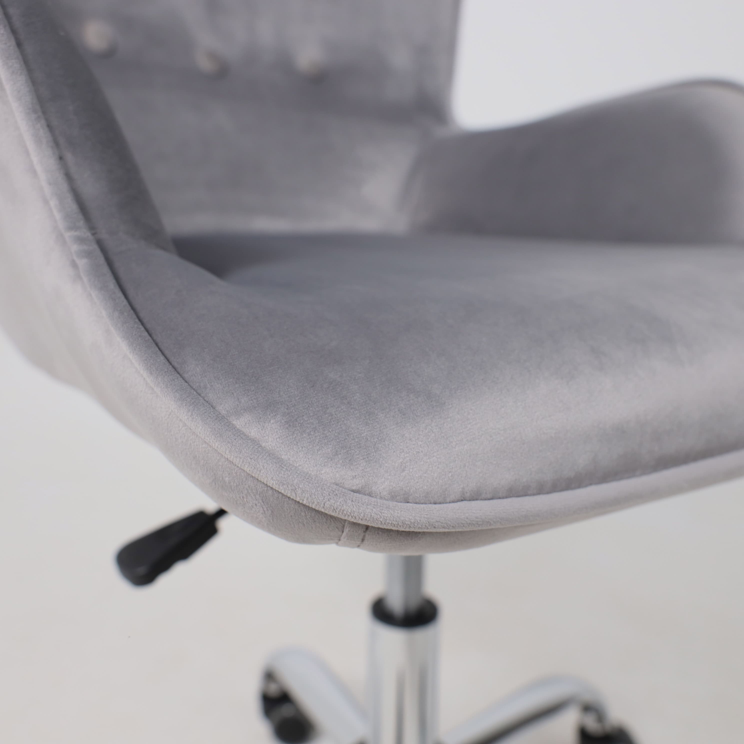 Кресло поворотное Bella, серый, велюр