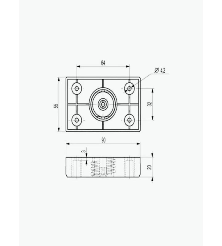 Опора регулируемая,4 штуки