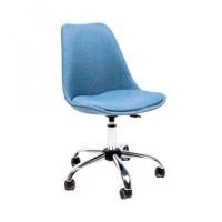 Кресло поворотное Shell, голубой, ткань