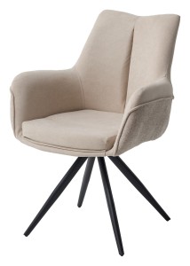 Стул МАРК 360 град., цвет B-03/LOTOS-03 бежевый, велюр / черный каркас