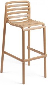 Стул пластиковый барный Doga Stool капучино