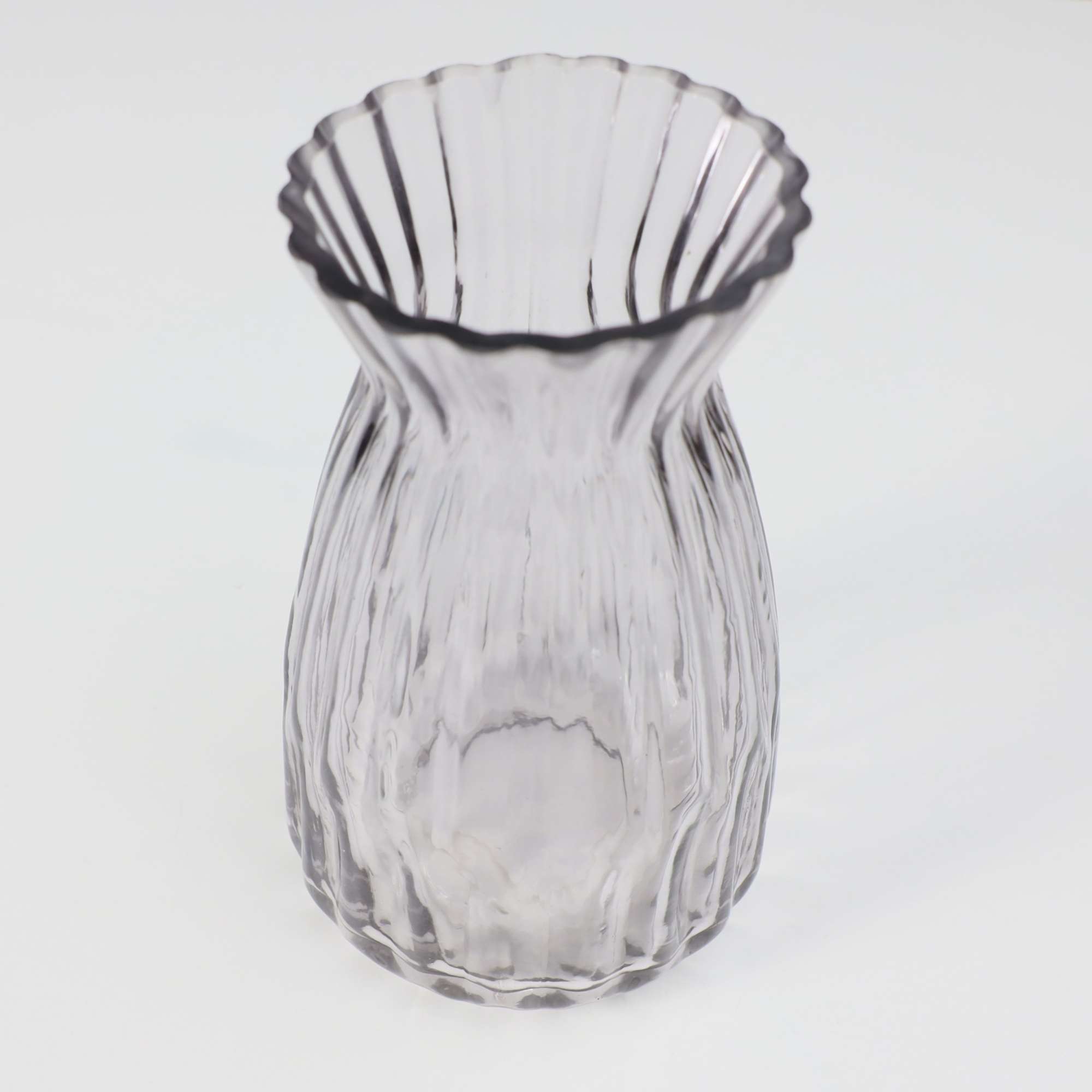 Ваза стеклянная BOW, серый, 9*20см