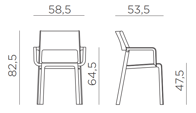 Кресло пластиковое Trill Armchair агава