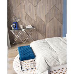 Банкетка ИНСИГНИЯ велюр синий сталь серебро