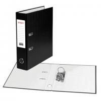 Папка-регистратор STAFF "Manager" с покрытием из ПВХ, 70 мм, без уголка, черная, 225187