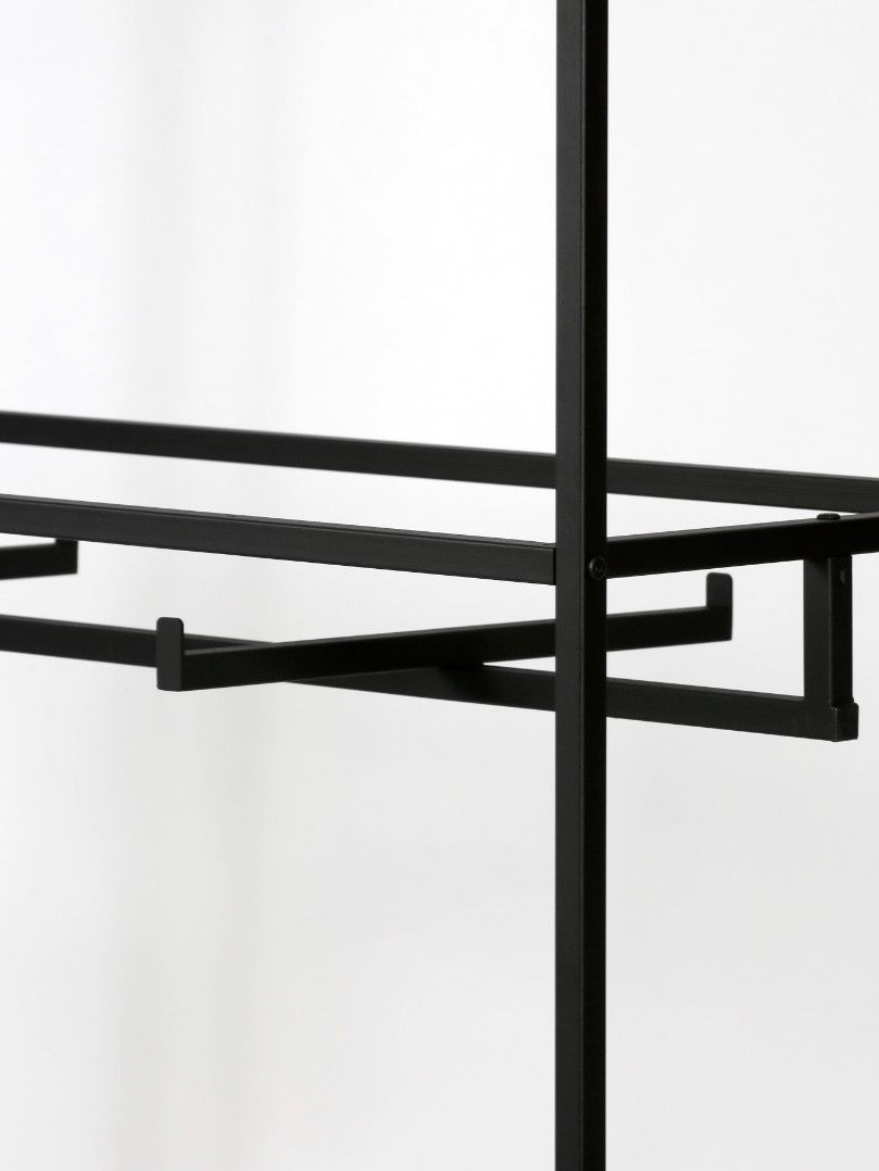 Стеллаж для одежды в стиле Лофт A22120-03-ЧЧ 220х120х45