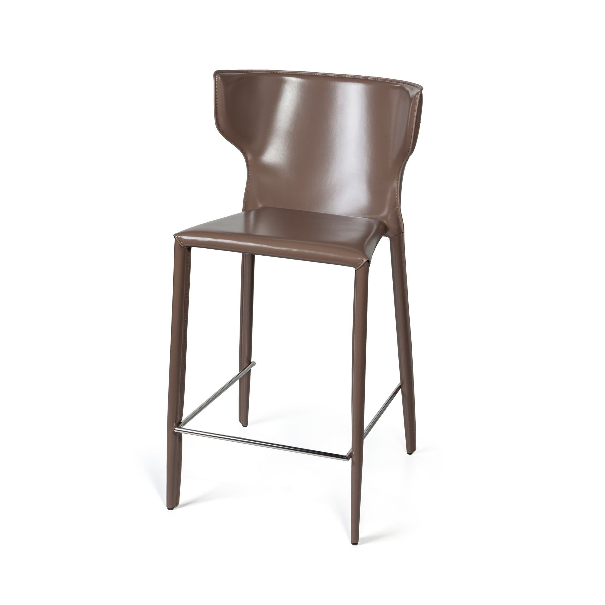 Стул полубарный Аустин, кожа капучино