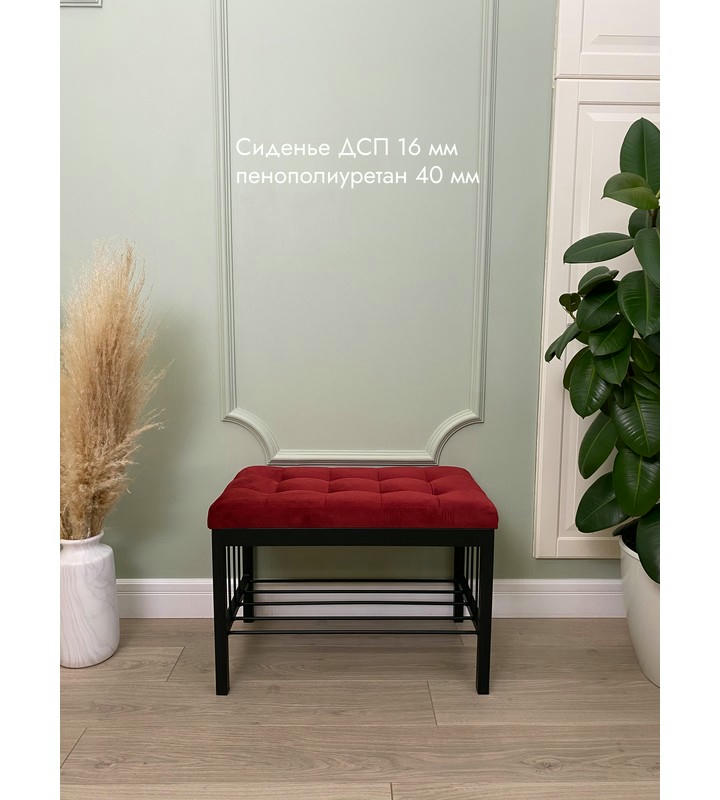 Банкетка Сканди-60 (красный/черный)