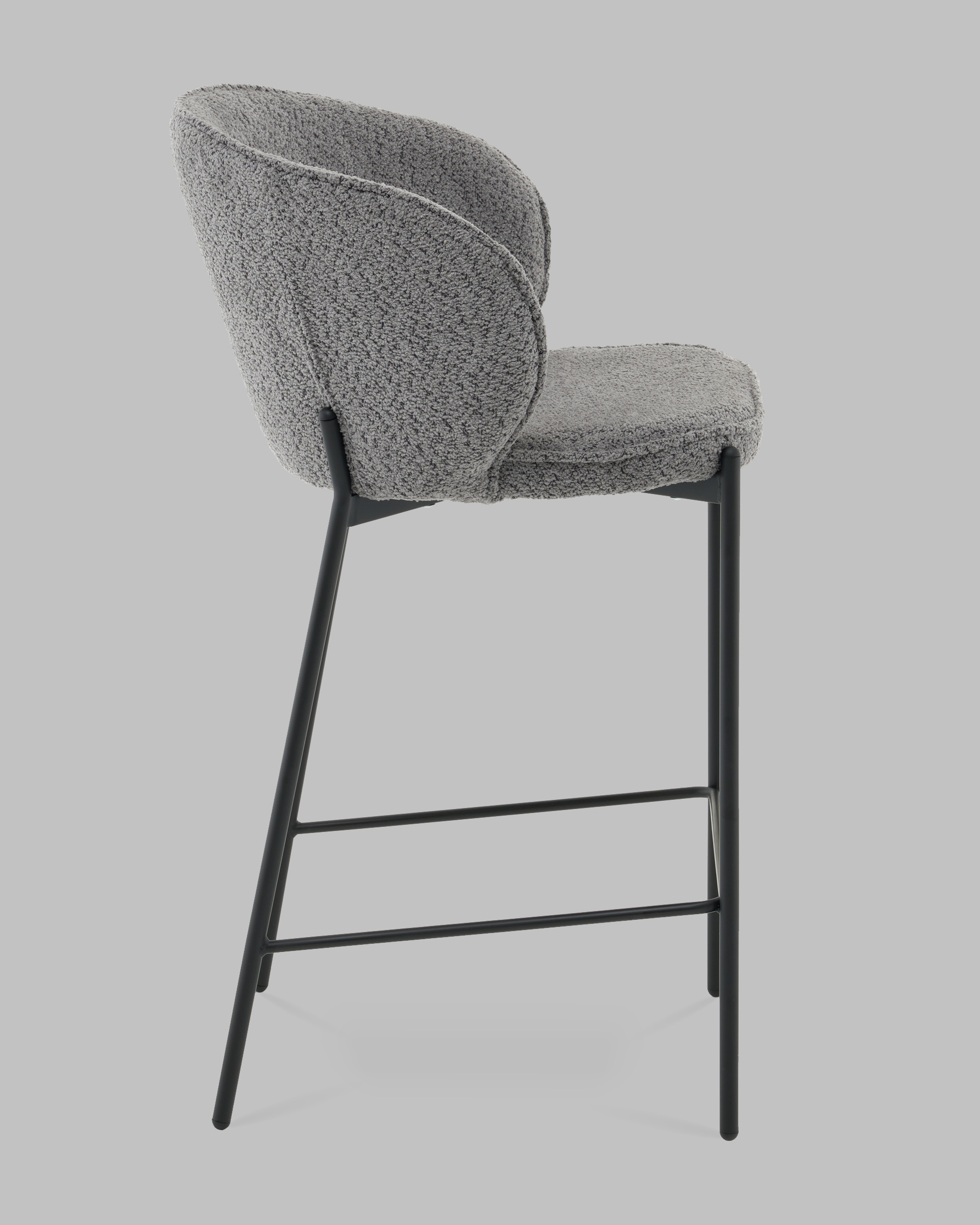 Стул полубарный Тисдейл букле темно-серый