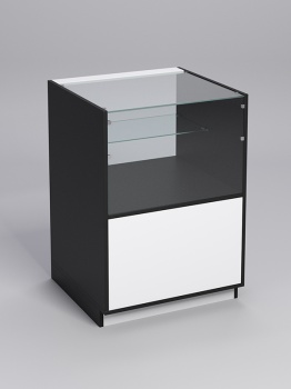 Прилавок "ТОРГОВЫЙ" №3-600, Черный, полка белая