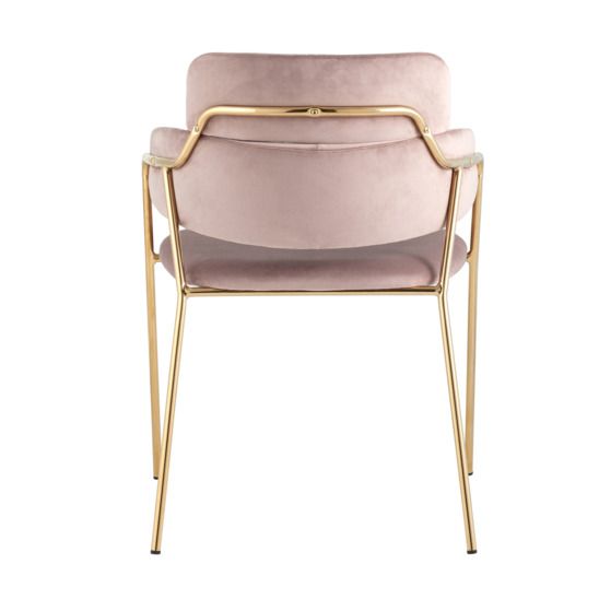 Стул Полин, велюр розовый