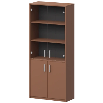 Шкаф комбинированный с прозрачным стеклом Арго А-310/А-стл310пр Терракота