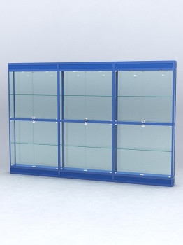 Витрина "АЛПРО" №3-3м-200-2 (задняя стенка - стекло), Синий