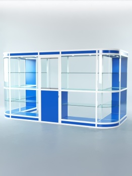 Павильон торговый из профиля пристенный №11в, Делфт голубой U525 ST9 + Белый