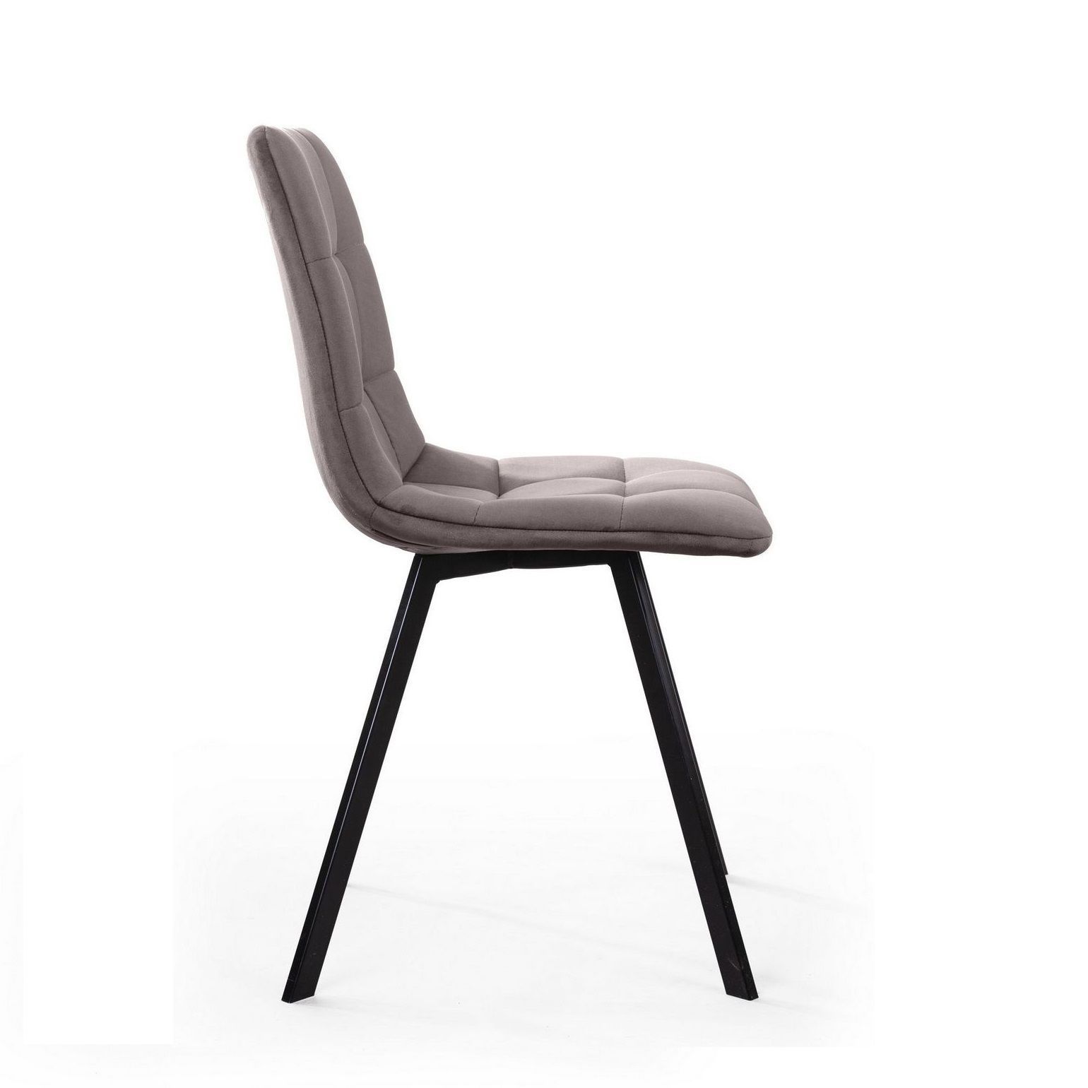 Стул Уно, бархат антрацит 14/ чёрный профиль