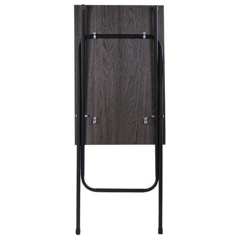 Стол BRABIX "Smart CD-011", 600х380х705 мм, ЛОФТ, складной, металл/ЛДСП ясень, каркас черный, 641879