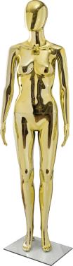 FE-10 gold/silver Манекен женский глянцевый без лица 175/82/60/86