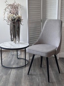 Стул БЕРТИ 360 град. поворот. B22 Серый, велюр / черный каркас,