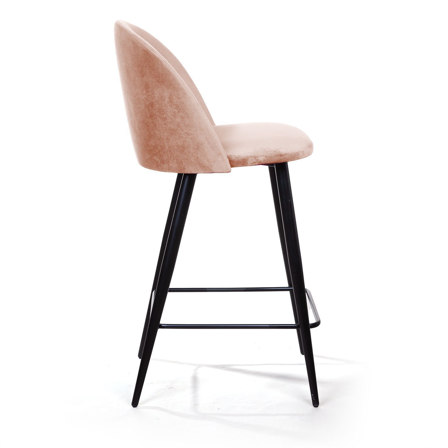 Стул полубарный Томас, бархат бежевый 5