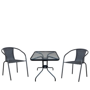 Комплект мебели Асоль LRC03/LRT03-60x60 Black (2+1)