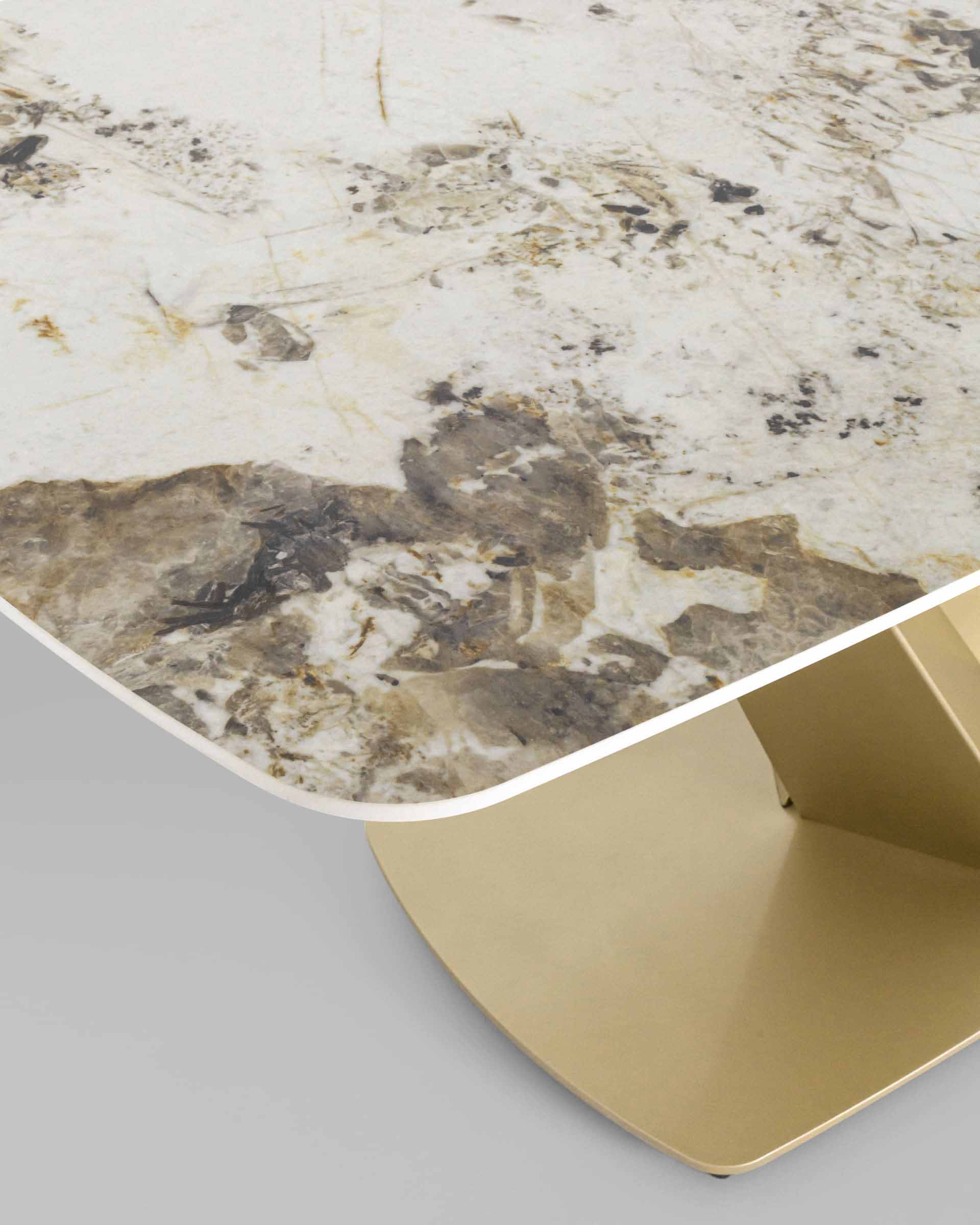 Стол обеденный Аврора 180*90 керамика светлая