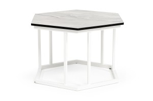 "Женева" интерьерный стол из HPL шестиугольный