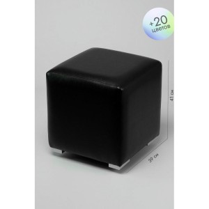 Пуфик Скай Кожа (черный)