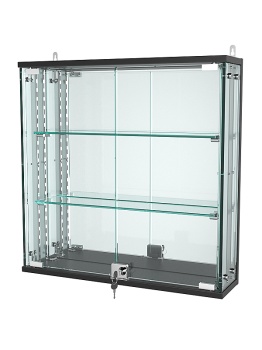 Витрина "АТРИУМ" с регулировочными полками настенная №1-5-РЕГ, Черный