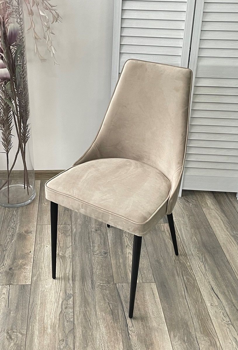 Стул NEPAL-P ЛАТТЕ #25, велюр/ черный каркас