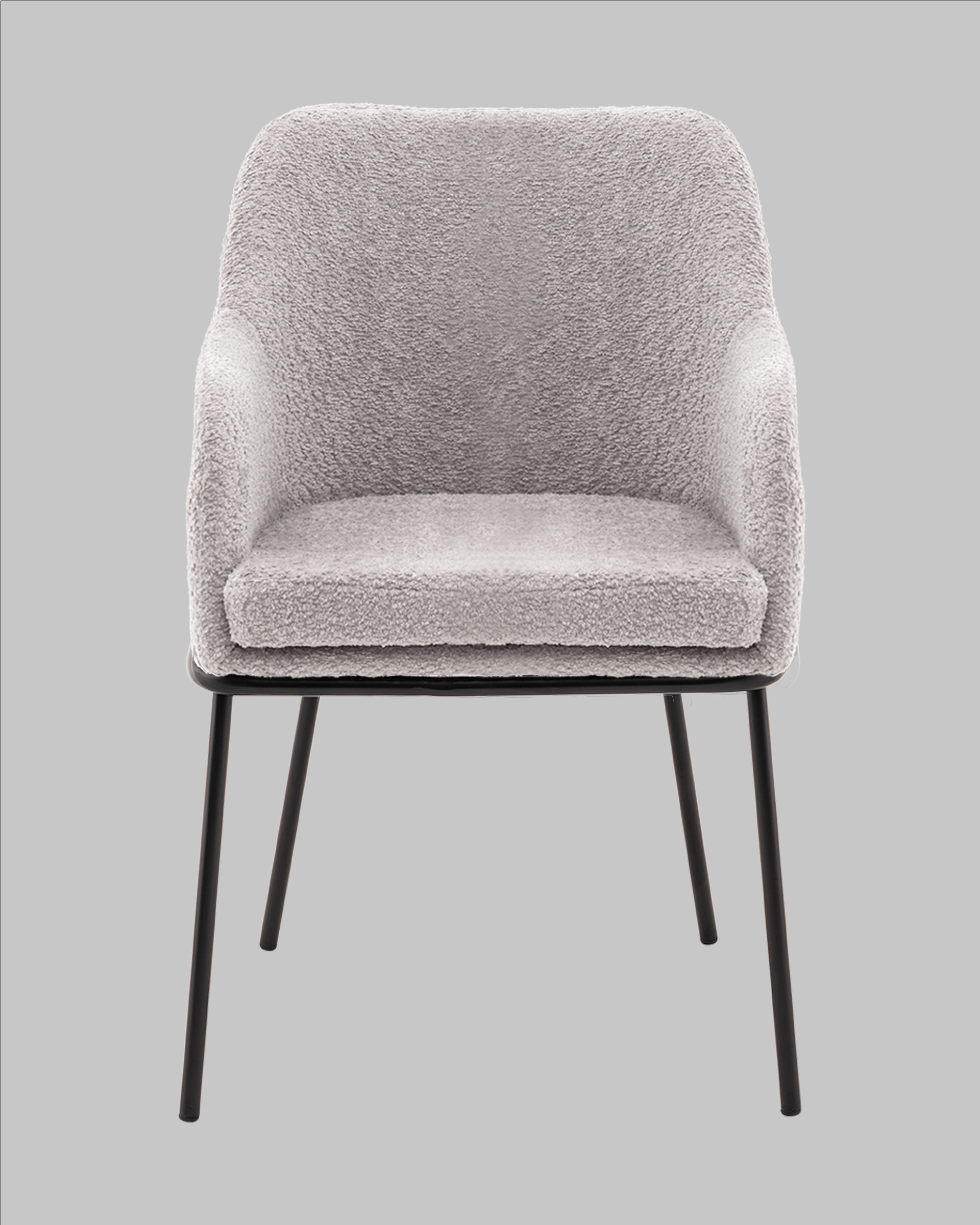 Стул с подлокотниками Кози new ткань букле серый