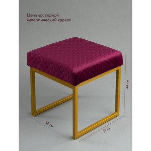 Банкетка Марсей 40-44 (бордовый/золото)