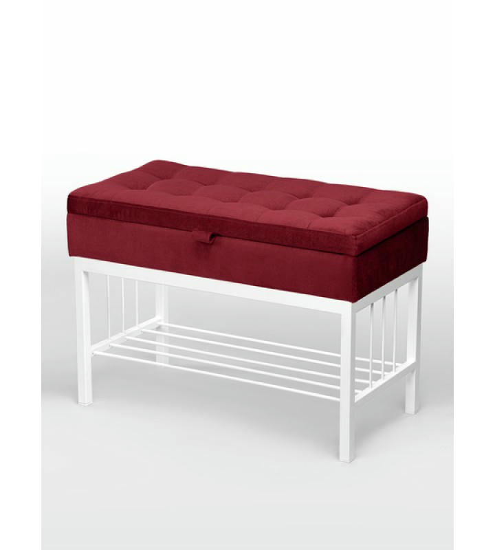 Банкетка Н-76 (белый/красный)