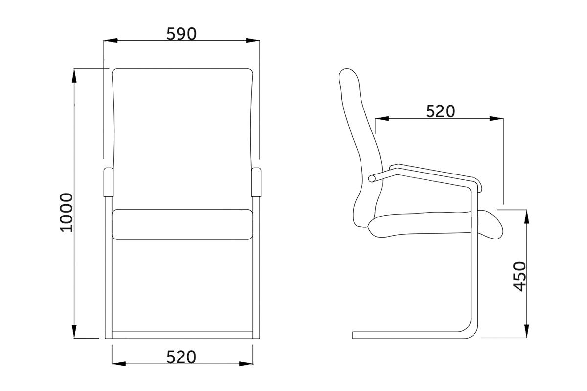 Стул Damask, черный, экокожа
