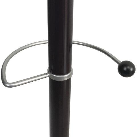 Вешалка-стойка BRABIX "CR-870" на мраморном диске, металл, 5+3 крючка, цвет коричневый, 606436