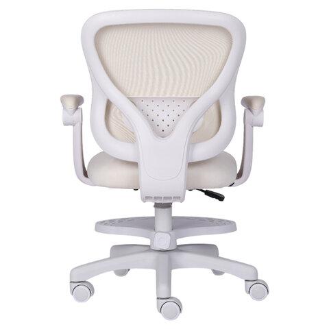 Кресло детское с подставкой для ног BRABIX "Sky MG-206", велюр, бежевое, 533156