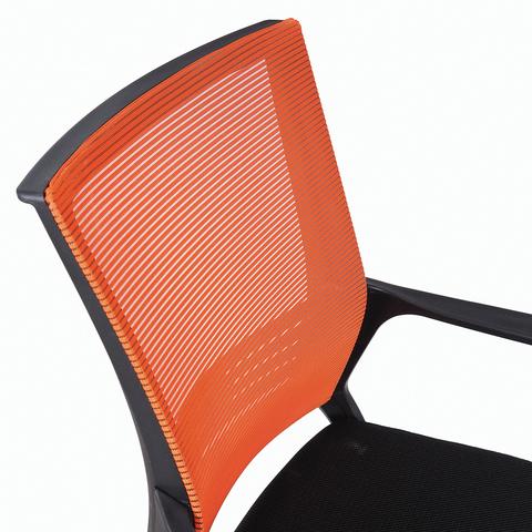Кресло BRABIX " Balance MG-320", с подлокотниками, комбинированное черное/оранжевое, 531832