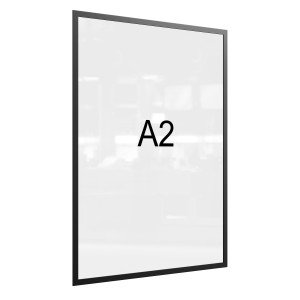 МАГНЕТИК А2 Рамка-слайд для информации магнитная черная (5 штук)