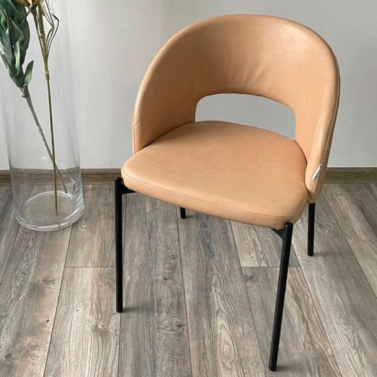 Стул Agnes MA латте/ черный каркас