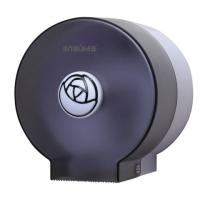 Диспенсер для туалетной бумаги в стандартных рулонах, КРУГЛЫЙ, тонированный серый, ЛАЙМА, 605046